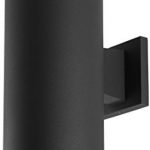 Luxury-Contemporary-Outdoor-Wall-Light-Medium-Size-18H-x-6W-with-Art-Deco-Style-Elements-Midnight-Black-Finish-UHP1066-from-The-Hollywood-Collection-by-Urban-Ambiance-0