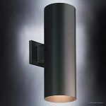Luxury-Contemporary-Outdoor-Wall-Light-Medium-Size-18H-x-6W-with-Art-Deco-Style-Elements-Midnight-Black-Finish-UHP1066-from-The-Hollywood-Collection-by-Urban-Ambiance-0-2