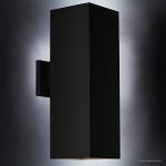 Luxury-Contemporary-Outdoor-Wall-Light-Medium-Size-18H-x-6W-with-Cosmopolitan-Style-Elements-Midnight-Black-Finish-UHP1112-from-The-Madrid-Collection-by-Urban-Ambiance-0-2