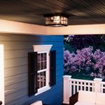 Luxury-Craftsman-Outdoor-Ceiling-Light-Small-Size-575H-x-12W-with-Tudor-Style-Elements-Highly-Detailed-Design-High-End-Black-Silk-Finish-and-Water-Glass-UQL1248-by-Urban-Ambiance-0-0