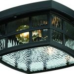 Luxury-Craftsman-Outdoor-Ceiling-Light-Small-Size-575H-x-12W-with-Tudor-Style-Elements-Highly-Detailed-Design-High-End-Black-Silk-Finish-and-Water-Glass-UQL1248-by-Urban-Ambiance-0