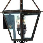 Luxury-Historic-Outdoor-Wall-Light-Large-Size-235H-x-105W-with-Tudor-Style-Elements-Antique-Gas-Lantern-Design-Rustic-Copper-Finish-and-Clear-Glass-UQL1210-by-Urban-Ambiance-0
