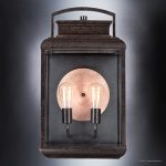 Luxury-Tuscan-Outdoor-Wall-Light-Large-Size-215H-x-12W-with-Craftsman-Style-Elements-Faux-Copper-Disk-Royal-Bronze-Finish-and-Beveled-Glass-Includes-Edison-Bulbs-UQL1023-by-Urban-Ambiance-0-2
