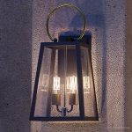 Luxury-Vintage-Outdoor-Wall-Light-Large-Size-23625H-x-1125W-with-Farmhouse-Style-Elements-Olde-Bronze-Finish-and-Clear-Shade-UHP1000-from-The-Vicenza-Collection-by-Urban-Ambiance-0-0