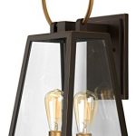 Luxury-Vintage-Outdoor-Wall-Light-Large-Size-23625H-x-1125W-with-Farmhouse-Style-Elements-Olde-Bronze-Finish-and-Clear-Shade-UHP1000-from-The-Vicenza-Collection-by-Urban-Ambiance-0