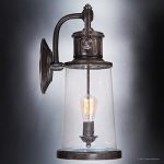 Luxury-Vintage-Outdoor-Wall-Light-Large-Size-23H-x-10W-with-Industrial-Style-Elements-Historic-Design-Royal-Bronze-Finish-and-Seeded-Glass-Includes-Edison-Bulbs-UQL1223-by-Urban-Ambiance-0-2