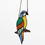 Makenier-Tiffany-Style-Stained-Glass-Red-and-Blue-Parrots-Window-Hanging-Sun-Catcher-0-2