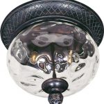 Maxim-40429WGOB-Carriage-House-2-Light-Outdoor-Ceiling-Mount-Oriental-Bronze-Finish-Water-Glass-Glass-CA-Incandescent-Incandescent-Bulb-60W-Max-Dry-Safety-Rating-Standard-Dimmable-Fabric-Shade-Materia-0