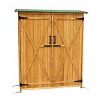 Mcombo-Outdoor-Wooden-Storage-Shed-Utility-Tools-Organizer-Garden-Lawn-w-Lockable-Double-Doors-1400-0