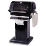 Mhp-Gas-Grills-Jnr4dd-Natural-Gas-Grill-W-Stainless-Grids-On-Black-Patio-Base-0