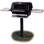 Mhp-Gas-Grills-Wnk4-Natural-Gas-Grill-W-Searmagic-Grids-On-In-ground-Post-0