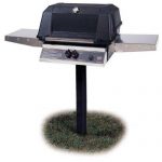 Mhp-Gas-Grills-Wnk4dd-Natural-Gas-Grill-W-Stainless-Grids-On-In-ground-Post-0