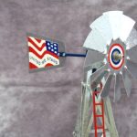 Mini-17-Inch-Made-in-USA-Windmill-galvanized-Steel-Red-White-Blue-Trim-Stars-and-Stripes-0-0