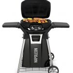 Napoleon-TravelQ-Pro-Portable-Gas-Grill-with-Cart-and-Side-Shelf-Kit-PRO285-BK-PRO285-STAND-0-0