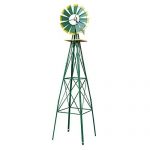 New-8FT-Green-Metal-Windmill-Yard-Garden-Decoration-Weather-Rust-Resistant-Wind-Mill-0-0