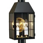 Norwell-Lighting-1093-BL-CL-American-Heritage-Two-Light-Outdoor-Wall-Sconce-Black-Finish-with-Clear-Glass-0