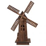 Nova-Microdermabrasion-34-Wooden-Dutch-Windmill-for-Garden-Yard-Classic-Old-Decorative-Windmill-Brown-0-0