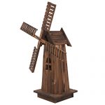 Nova-Microdermabrasion-34-Wooden-Dutch-Windmill-for-Garden-Yard-Classic-Old-Decorative-Windmill-Brown-0-2