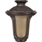Nuvo-Lighting-603901-Beaumont-Outdoor-Large-Wall-Lantern-Arm-Up-with-Photocell-Sienna-Glass-Fruitwood-Bronze-0