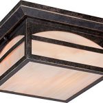Nuvo-Lighting-605653-Canyon-Large-One-Light-Wall-Lantern-100-watt-A19-Outdoor-Porch-and-Patio-Lighting-with-Honey-Stained-Glass-0