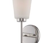 Nuvo-Lighting-Nuvo-Lighting-605211-Benson-One-Light-Vanity-CUL-Damp-Location-Satin-White-Glass-Polished-Nickel-0