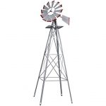 Ornamental-Windmill-Windspinner-8FT-Tall-Wind-Wheel-Outdoor-Patio-Garden-Yard-Backyard-Deck-Furniture-Dcor-Heavy-Duty-Steel-Weather-Vane-Durable-Wind-Spinner-Wheel-Turns-Quietly-Effortlessly-0-1