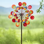 Outdoor-Cosmic-Multi-Colored-Metal-and-Glass-Garden-Wind-Spinner-Sculpture-24-dia-x-10-D-x-75-H-0