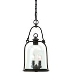 Outdoor-Pendant-2-Light-With-Natural-Bronze-Finish-Hand-Forged-Iron-Material-Candelabra-9-inch-Wide-120-Watts-0
