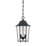 Outdoor-Pendant-2-Light-with-Black-Finish-Candelabra-Base-Bulbs-10-inch-80-Watts-0