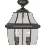 Outdoor-Pendants-2-Light-with-Clear-Beveled-Glass-Black-Size-11-in-120-Watts-World-of-Crystal-0