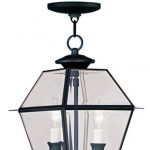 Outdoor-Pendants-2-Light-with-Clear-Beveled-Glass-Black-Size-9-in-120-Watts-World-of-Crystal-0