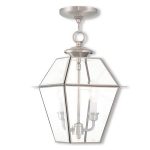 Outdoor-Pendants-2-Light-with-Clear-Beveled-Glass-Brushed-Nickel-Size-9-in-120-Watts-World-of-Crystal-0