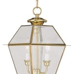 Outdoor-Pendants-2-Light-with-Clear-Beveled-Glass-Polished-Brass-Size-9-in-120-Watts-World-of-Crystal-0