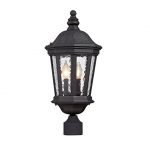 Outdoor-Post-2-Light-with-Black-Finished-Candelabra-Base-Bulbs-10-inch-120-Watts-0