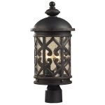 Outdoor-Post-2-Light-with-Weathered-Charcoal-Finish-Clear-Seeded-Glass-Candelabra-20-inch-120-Watts-World-of-Lamp-0