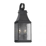 Outdoor-Wall-Lantern-Jefferson-Collection-In-Solid-Brass-In-A-Charcoal-Finish-0