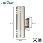Outdoor-Wall-Light-Waterproof-Wall-Lamp-FixtureOutdoor-Wall-Sconce-2-Lights-Wall-Mount-LightStainless-Steel-304-with-Toughened-Glass-UL-Listed-Suitable-for-Garden-Patio-Lights-Tengxin-0-0