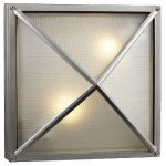 PLC-31700-SL-Danza-Two-Light-Outdoor-WallFlush-Mount-Architectural-Silver-Finish-with-Frost-Glass-0
