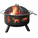 Patio-Fire-Pit-with-Cooking-Grate-24-in-Featuring-an-Artistic-Wildlife-Cutouts-Sturdy-Steel-Construction-in-Black-Finish-0