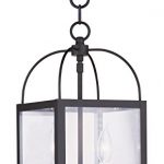 Pendants-Porch-2-Light-With-Clear-Glass-Black-Finish-size-8-in-120-Watts-World-of-Crystal-0