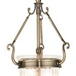 Pendants-Porch-2-Light-with-Hand-Crafted-Clear-Melon-Glass-Antique-Brass-Size-9-in-120-Watts-World-of-Crystal-0