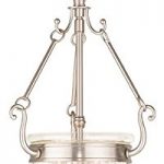 Pendants-Porch-2-Light-with-Hand-Crafted-Clear-Melon-Glass-Brushed-Nickel-Size-9-in-120-Watts-World-of-Crystal-0-0