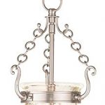 Pendants-Porch-2-Light-with-Hand-Crafted-Clear-Melon-Glass-Brushed-Nickel-Size-9-in-120-Watts-World-of-Crystal-0