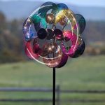 Plow-Hearth-54345-Gala-4-Blade-Solar-Powered-Outdoor-Garden-Wind-Spinner-Sculpture-with-LED-Lights-24-x-2075-x-84-Multicolor-0