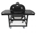 Primo-Oval-XL-400-Ceramic-Smoker-Grill-On-Cart-with-2-Piece-Jack-Daniels-Island-Top-0