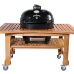 Primo-Oval-XL-400-Ceramic-Smoker-Grill-On-Curved-Cypress-Table-Jack-Daniels-Edition-0