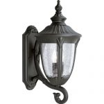 Progress-Lighting-P5823-31-Cast-Aluminum-Wall-Lantern-with-Clear-Seeded-Glass-Textured-Black-0