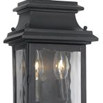 Provincial-Outdoor-Wall-Lantern-in-Charcoal-and-Water-Glass-0