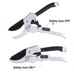 Pruning-Shears-DIKI-Less-Effort-Pulley-Design-Anti-Slip-Rubber-Handles-Safe-Locking-Mechanism-Long-Lasting-Sharpness-Hand-Garden-Clippers-Scissors-Perfect-for-Hedges-Tree-Branches-Black-and-Silver-0-1