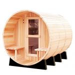RGX-4-6-Persons-Traditional-Hemlock-Wooden-Barrel-Sauna-Made-with-Harvia-Sauna-Electrical-Heater-and-Sauna-Stove-0